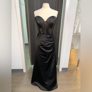 Lazaro Erin 32324 Black Satin Dress
